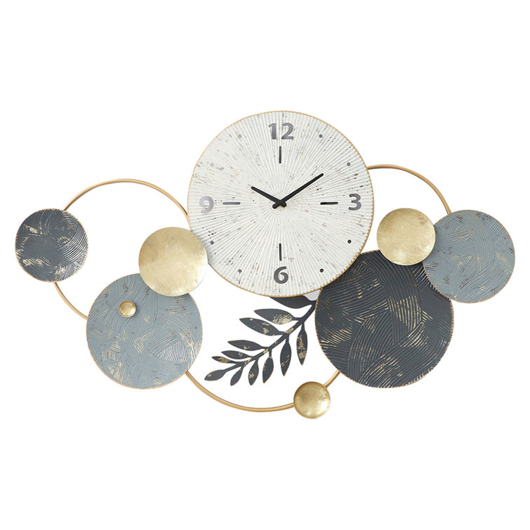 Canora Grey Aeddan Metal Wall Clock Wayfair.co.uk